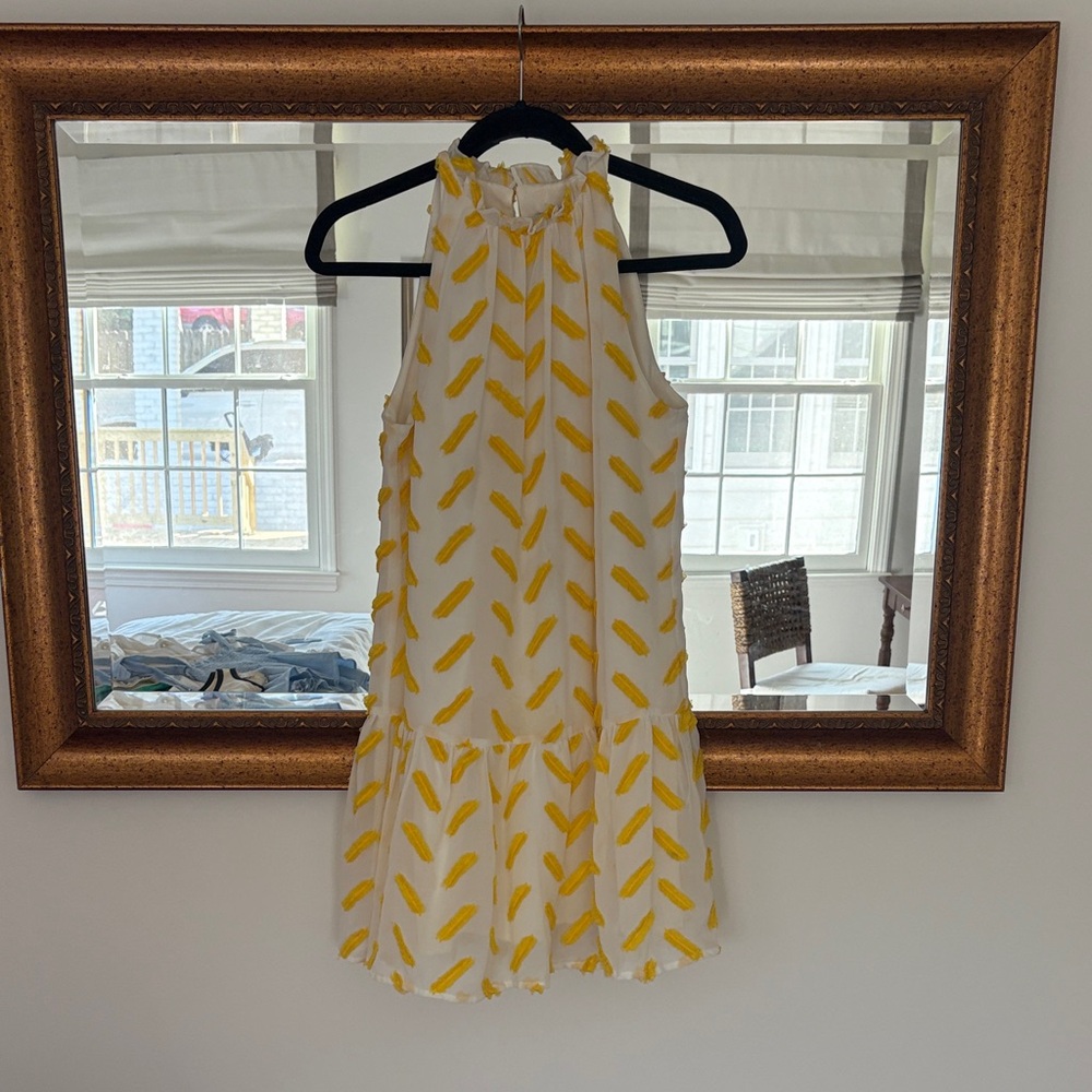 ALI & JAY White and Yellow Mini Dress